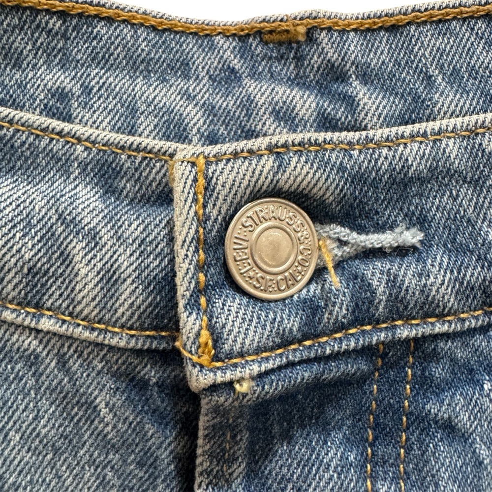 Vintage 90s Levi's Premium Jeans 501 S Skinny Big E Red Tab 31x30 Button Fly - Picture 3 of 15